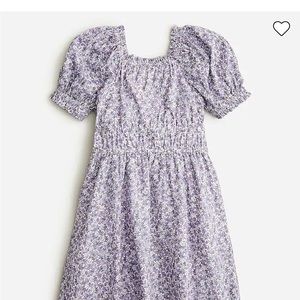 New with tags. Girls' puff-sleeve tie-front dress in floral.